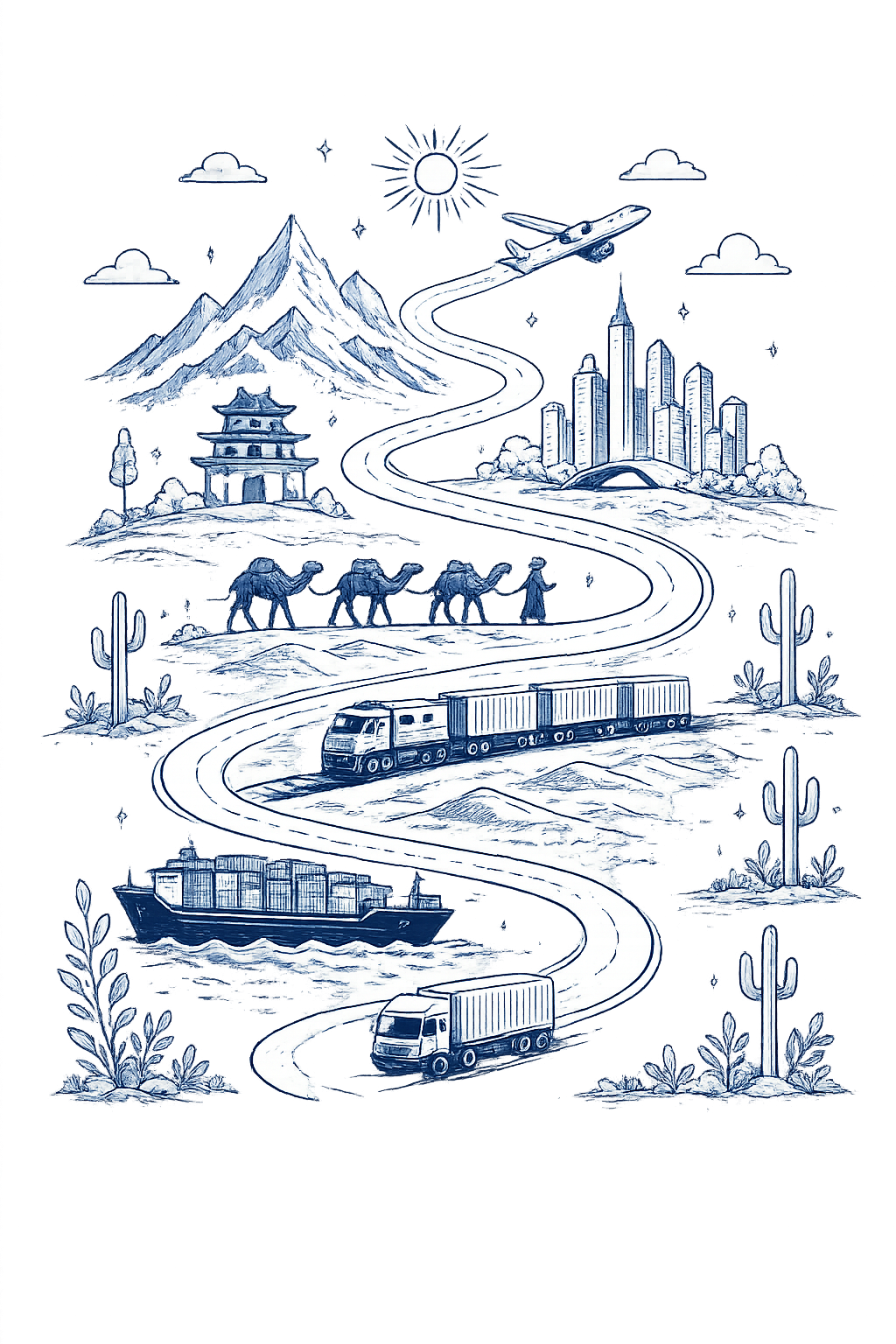 Investor portfolio journey illustration for mobile