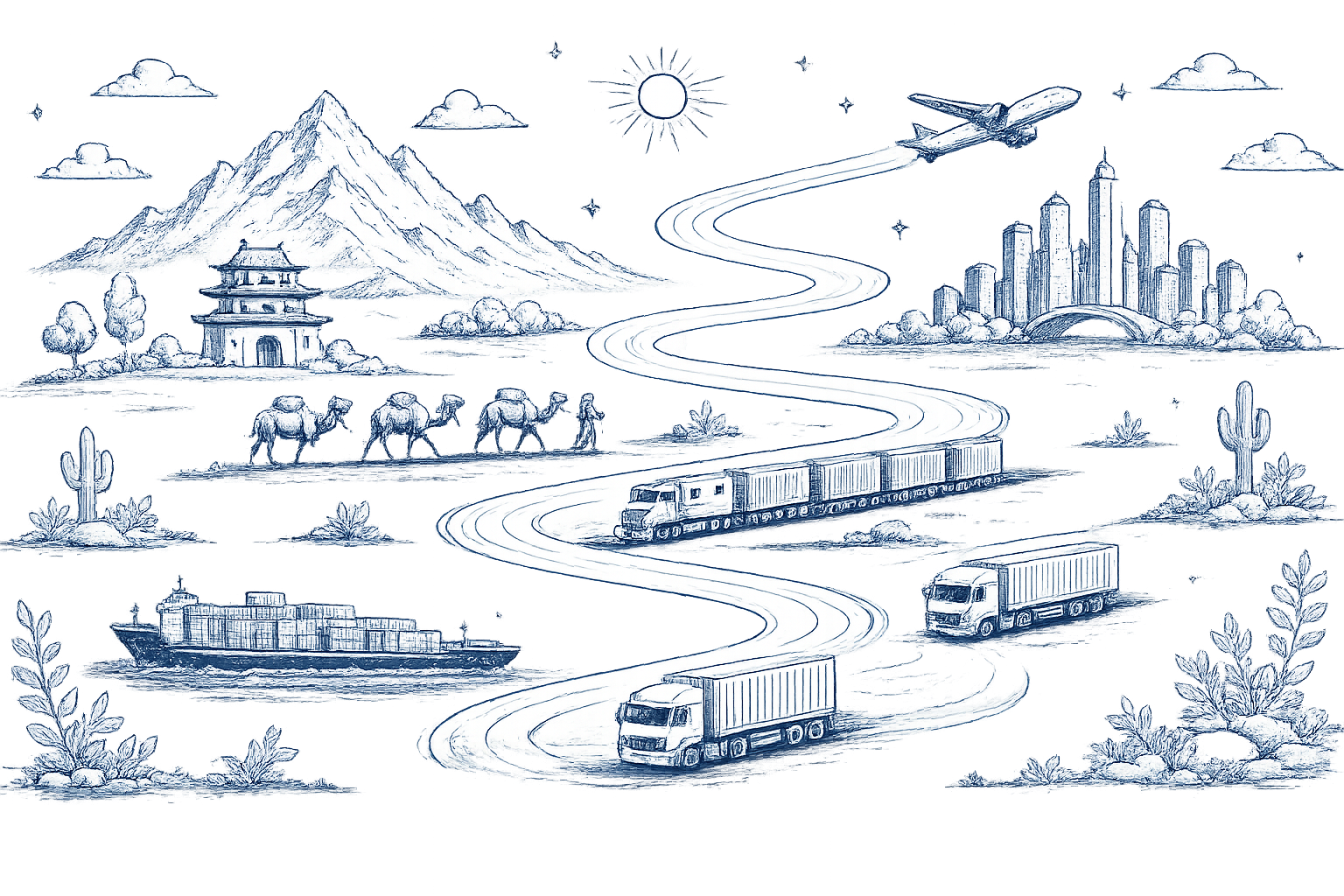 Investor portfolio journey illustration for tablet